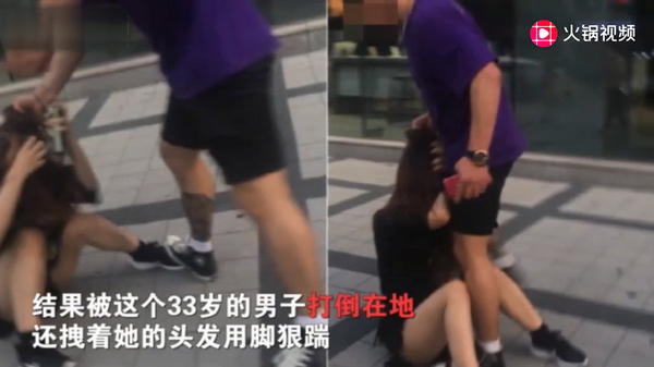女游客拒搭讪被打：日本女游客拒绝韩国男子搭讪，当街被扯头发狠踹